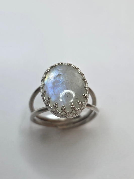 MOONRISE — Unikatni Srebrni Prsten s Mjesečevim Kamennom