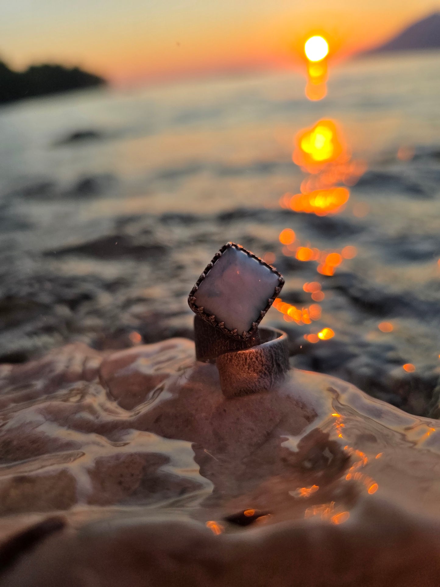 MIR — Unikatni Srebrni Prsten s Larimarom